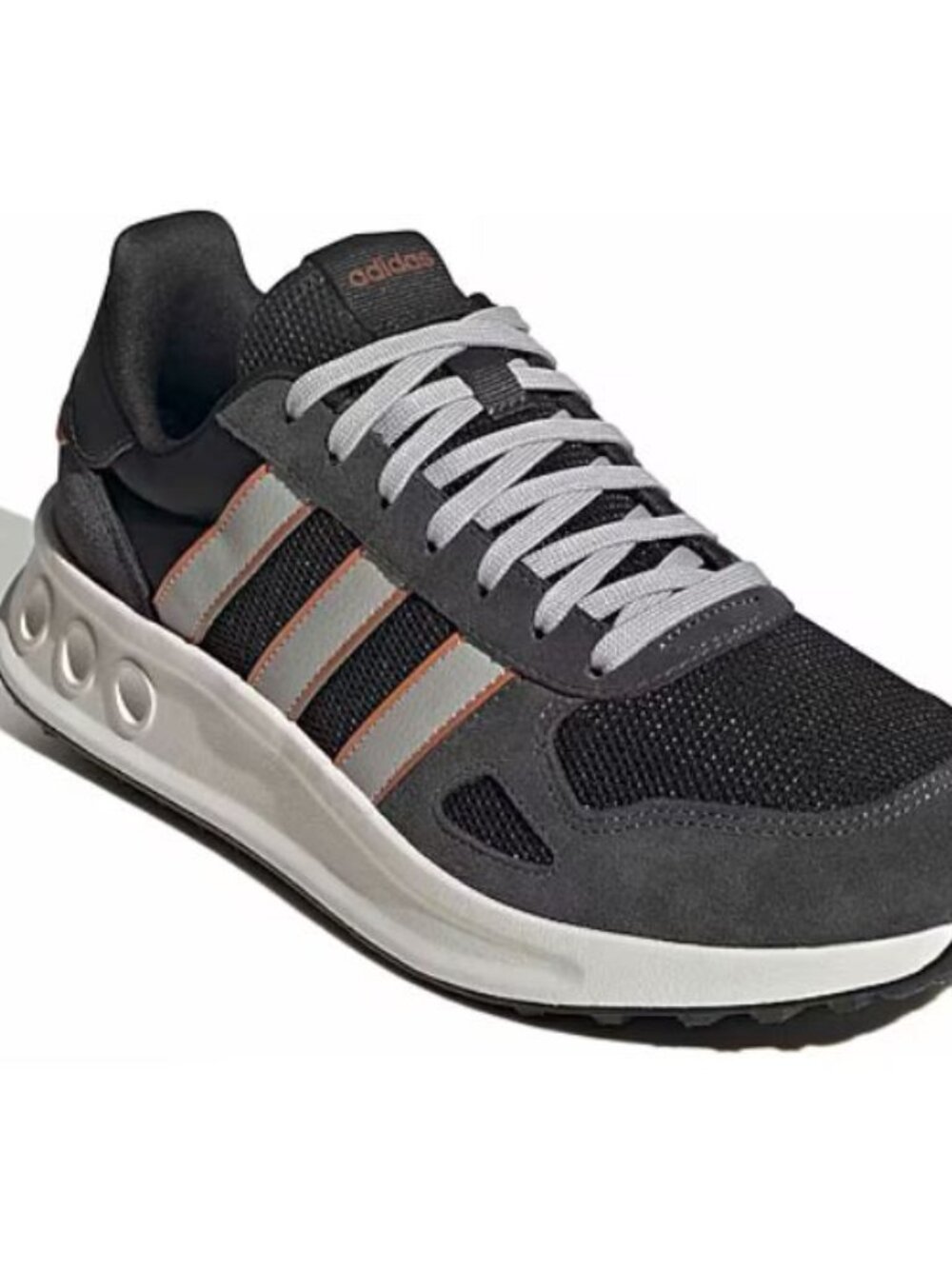 adidas Cloudfoam Run 84 Men's Sneakers Black/Grey/Orange Size 9.5